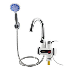 Instant Electric Water Heater Tap with LED Display & Shower Set Heating Faucet with Temperature (3 months Replacement warranty)