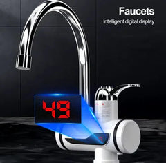 Instant Electric Water Heater Tap with LED Display & Shower Set Heating Faucet with Temperature (3 months Replacement warranty)