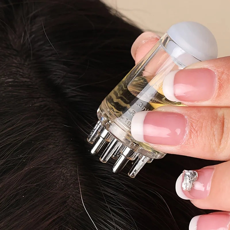 6ml Scalp Applicator Mini Head Massager Roller Ball Brush Hair Care Essential Oil Applicator Massage Comb