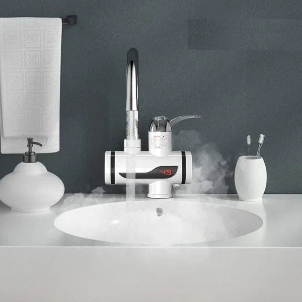 Instant Electric Water Heater Tap with LED Display & Shower Set Heating Faucet with Temperature (3 months Replacement warranty)